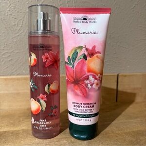 NWT Plumeria Hydration Cream and Fragrance Mist bundle